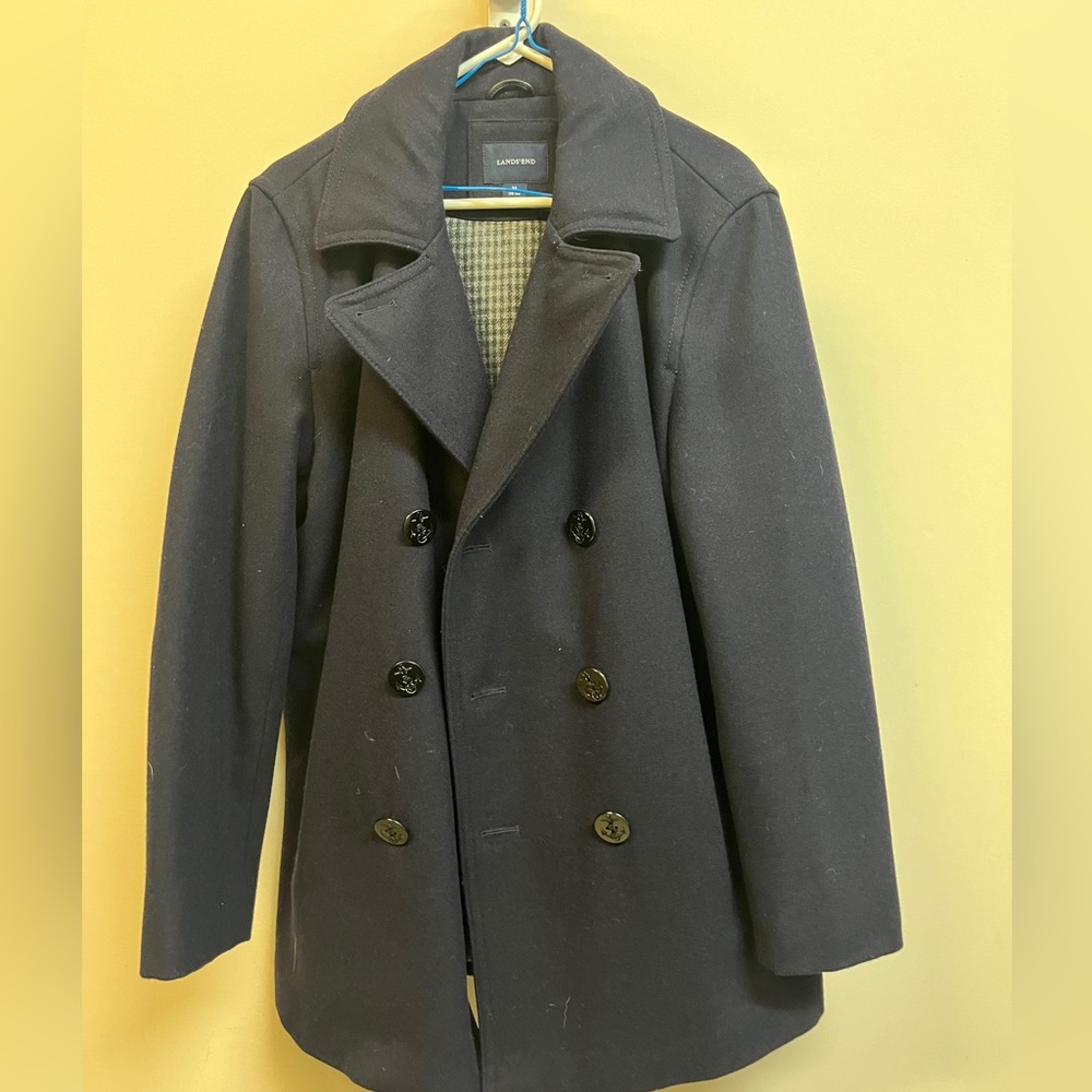 Lands End Navy Peacoat